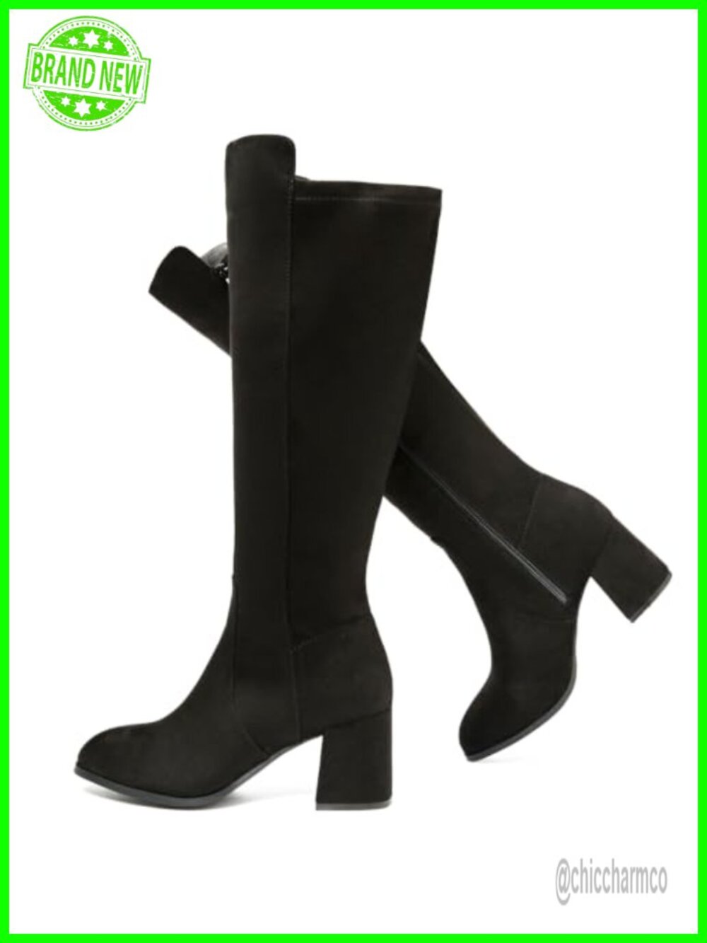 Extra Wide Calf Knee High Boots Faux Leather Equestrian Riding Boots